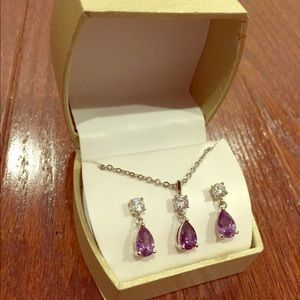 Purple jewelry set